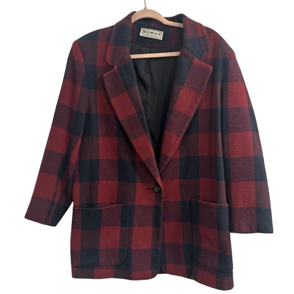 Dumas usa Women’s Plaid Blazer Preppy Academia 80s. Estimated Size 12